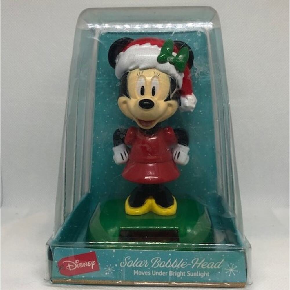 Solar Powered Dancing Bobble Head Toy New -Disney-Minnie‎ Mouse